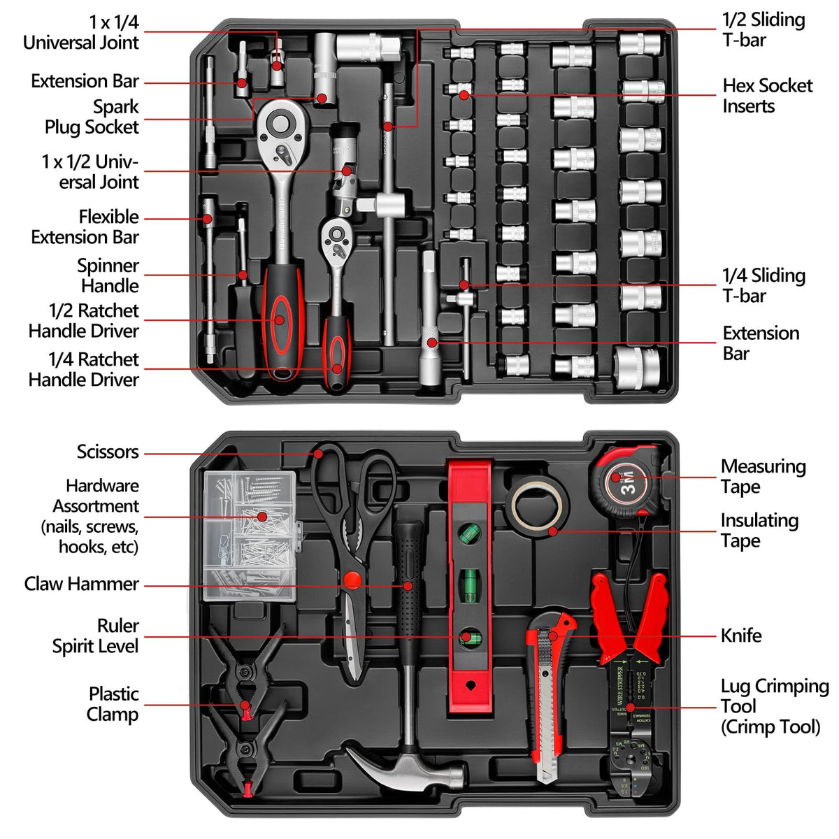 799-Piece Mechanic Tool Set with Rolling Tool Box B3934