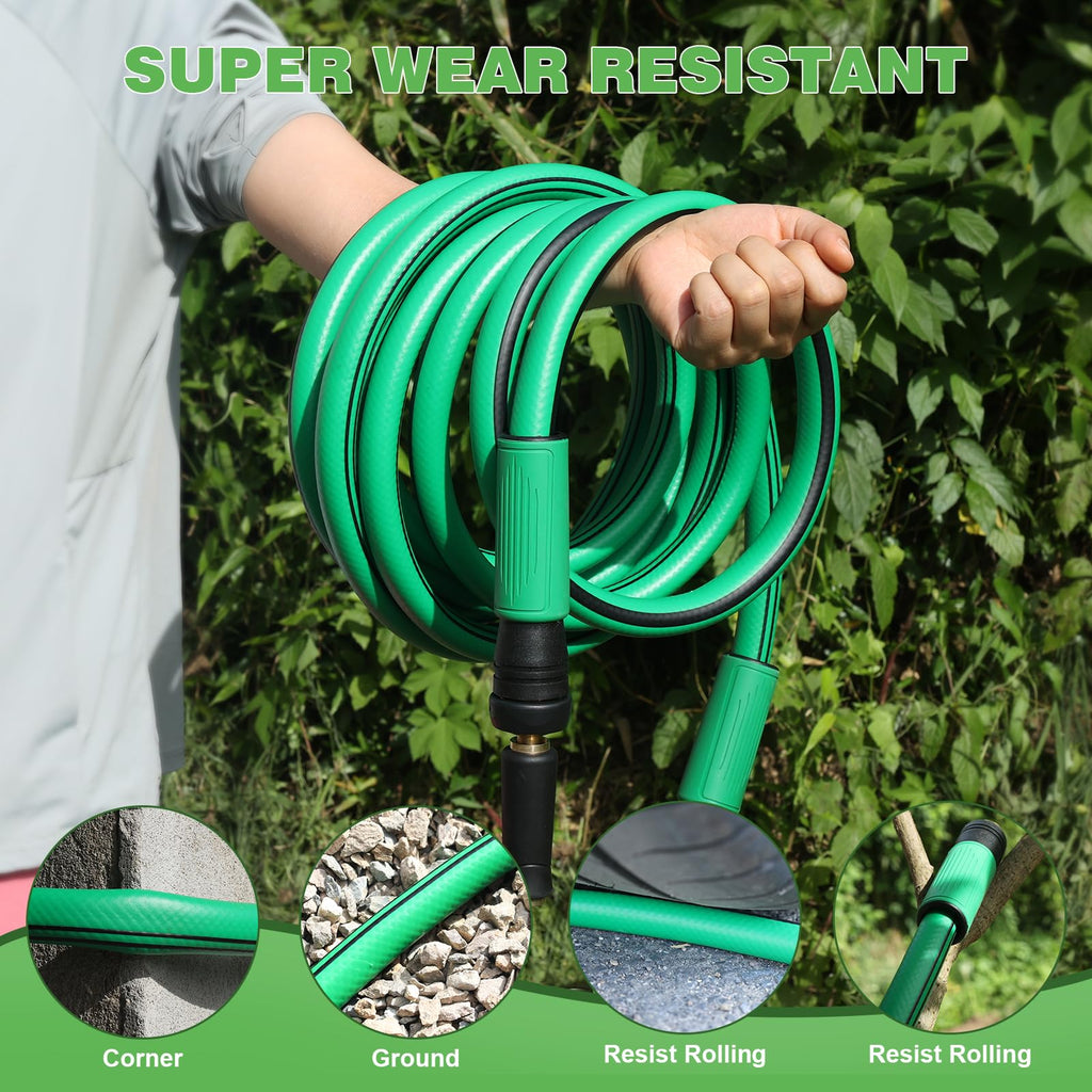 Heavy Duty 5/8 in x 100 FT Hybrid Rubber Garden Hose Z7674