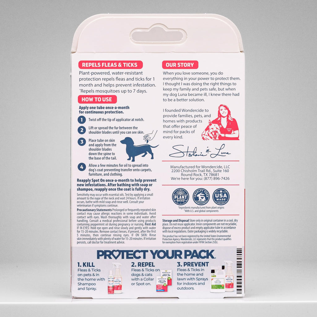 Flea Tick & Mosquito Dog Spot On Medium 3 Tubes of 0.10 oz P1884
