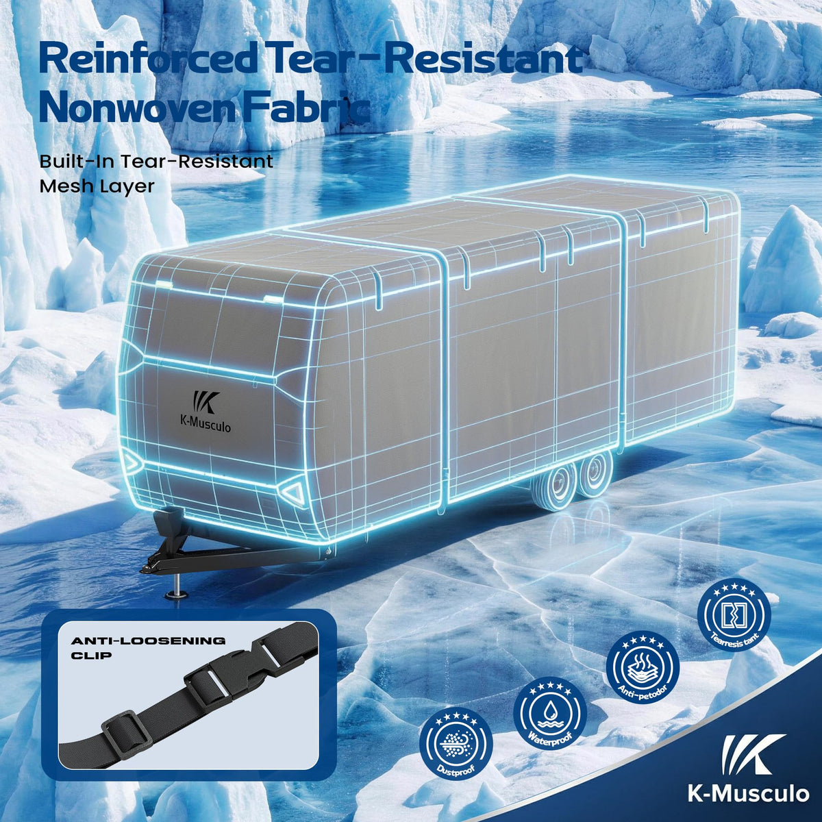 Heavy Duty Windproof Waterproof RV Cover Q895925