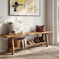 Brown Solid Wood Entryway Bench A634817