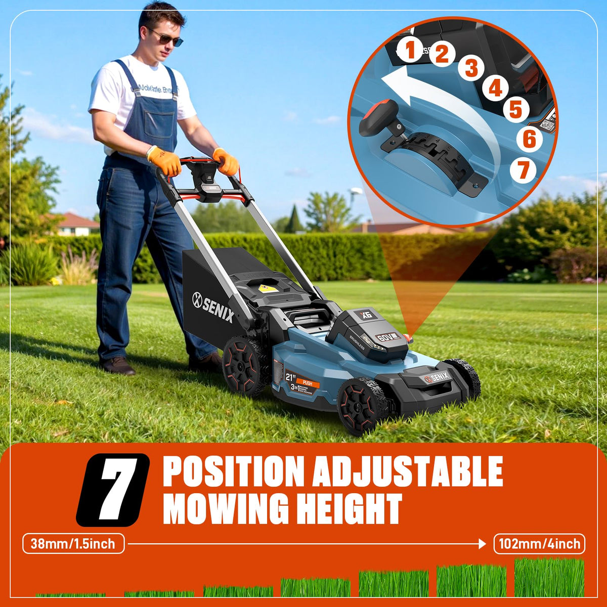 60 Volt Max 21-Inch Cordless Push Lawn Mower O3900