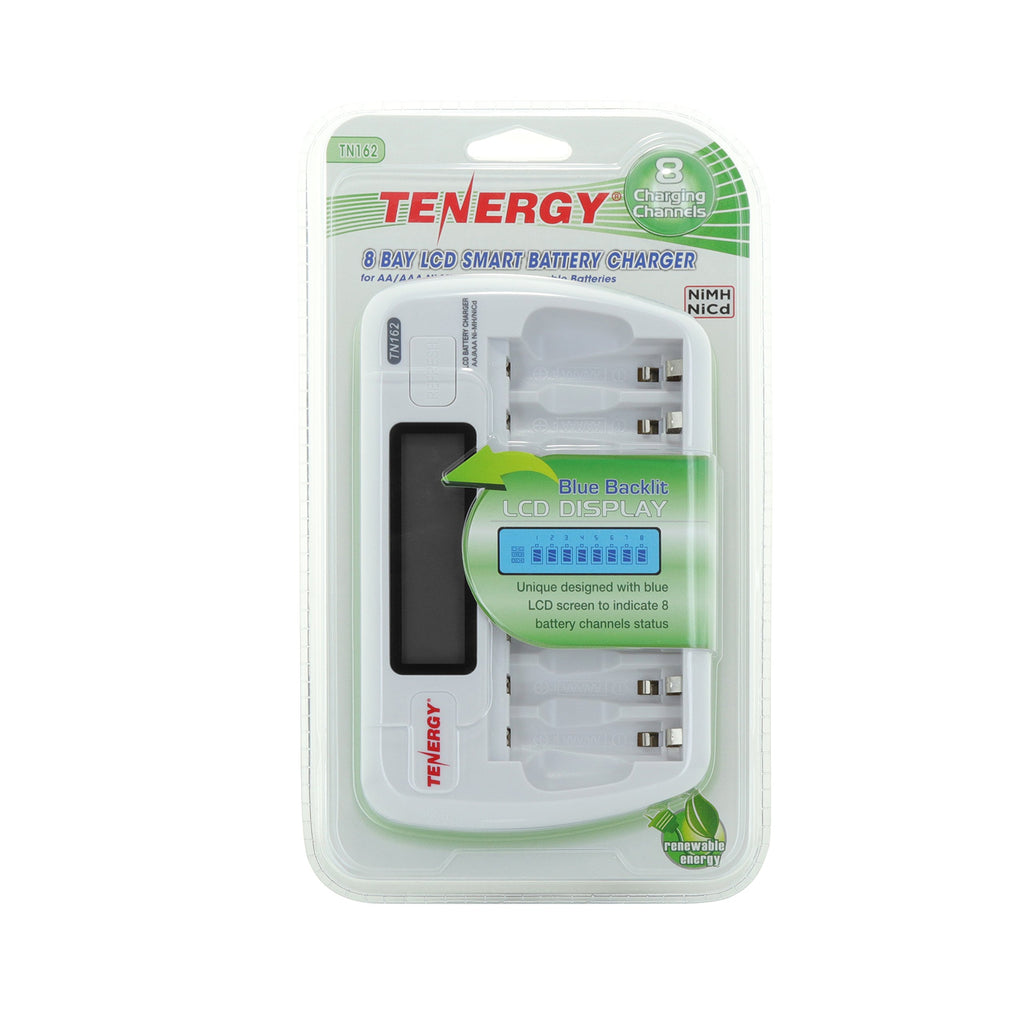 8-Bay Smart LCD Battery Charger for AA/AAA NiMH/NiCd Batteries Z742