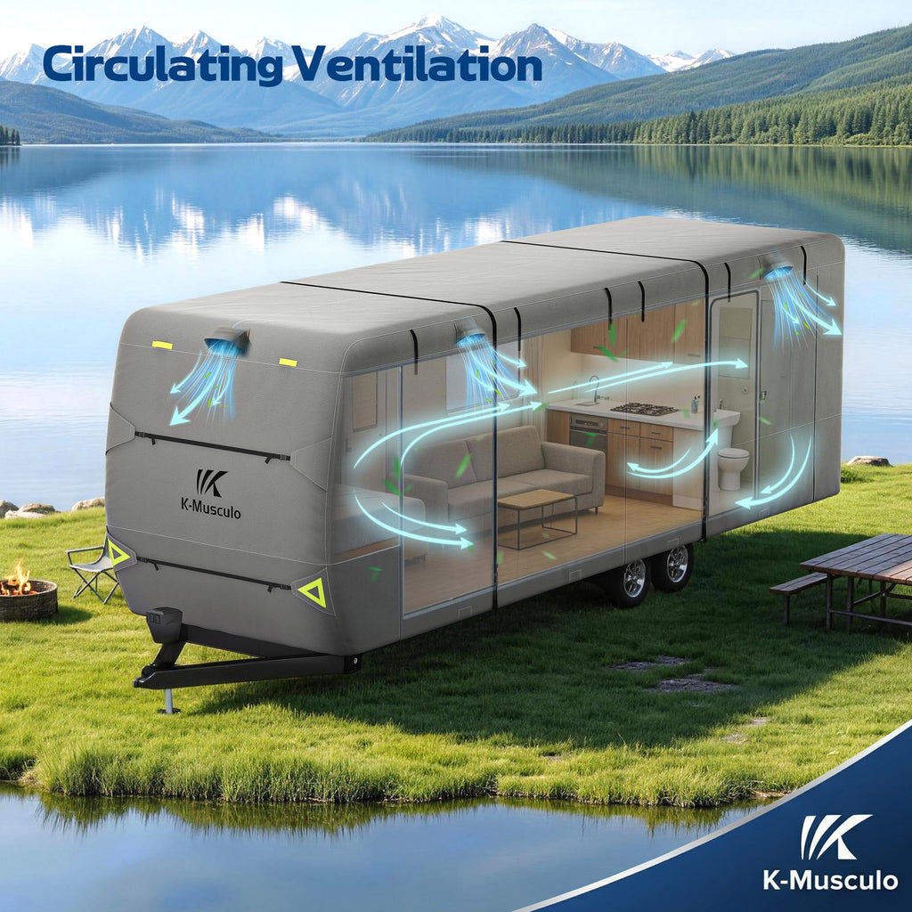 Heavy Duty Windproof Waterproof RV Cover Q895925