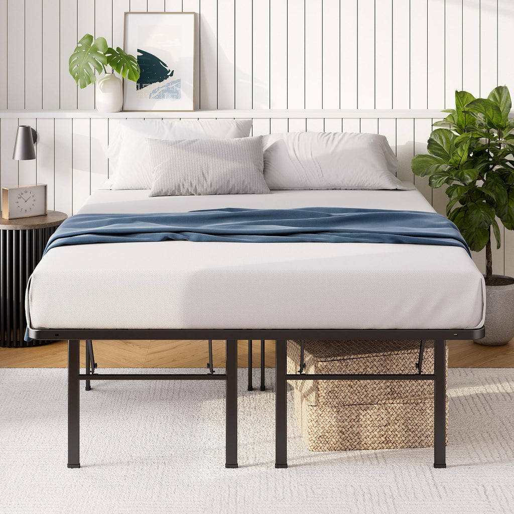 Queen Black Platform Bed Frame L639