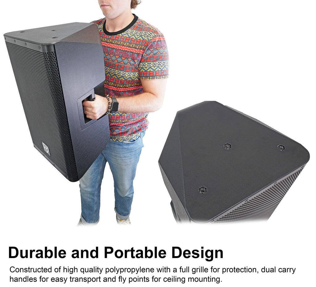 12" Active Powered Speaker with 2-Channel Mixer, 2-Pack C956769