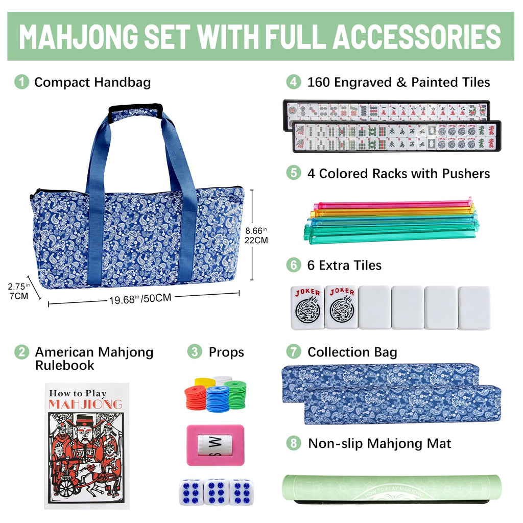 American Mahjong Set with Mat and Racks H52312