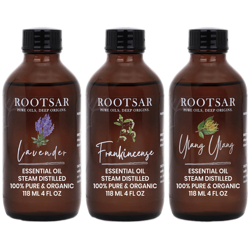 3 Pack Lavender Ylang Ylang Frankincense Essential Oils 4 Fl Oz F213