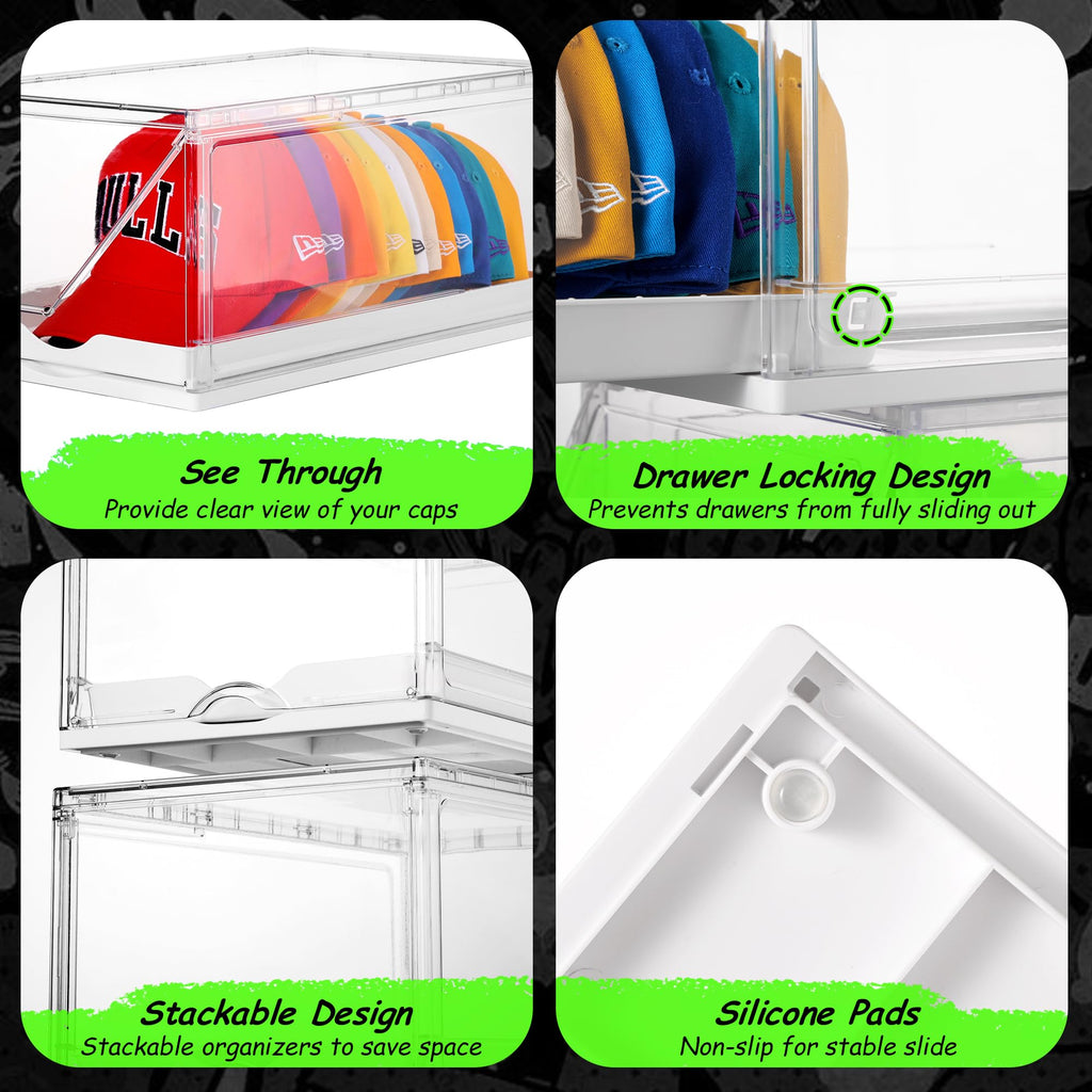2 Pack Stackable Baseball Caps Organizer J556