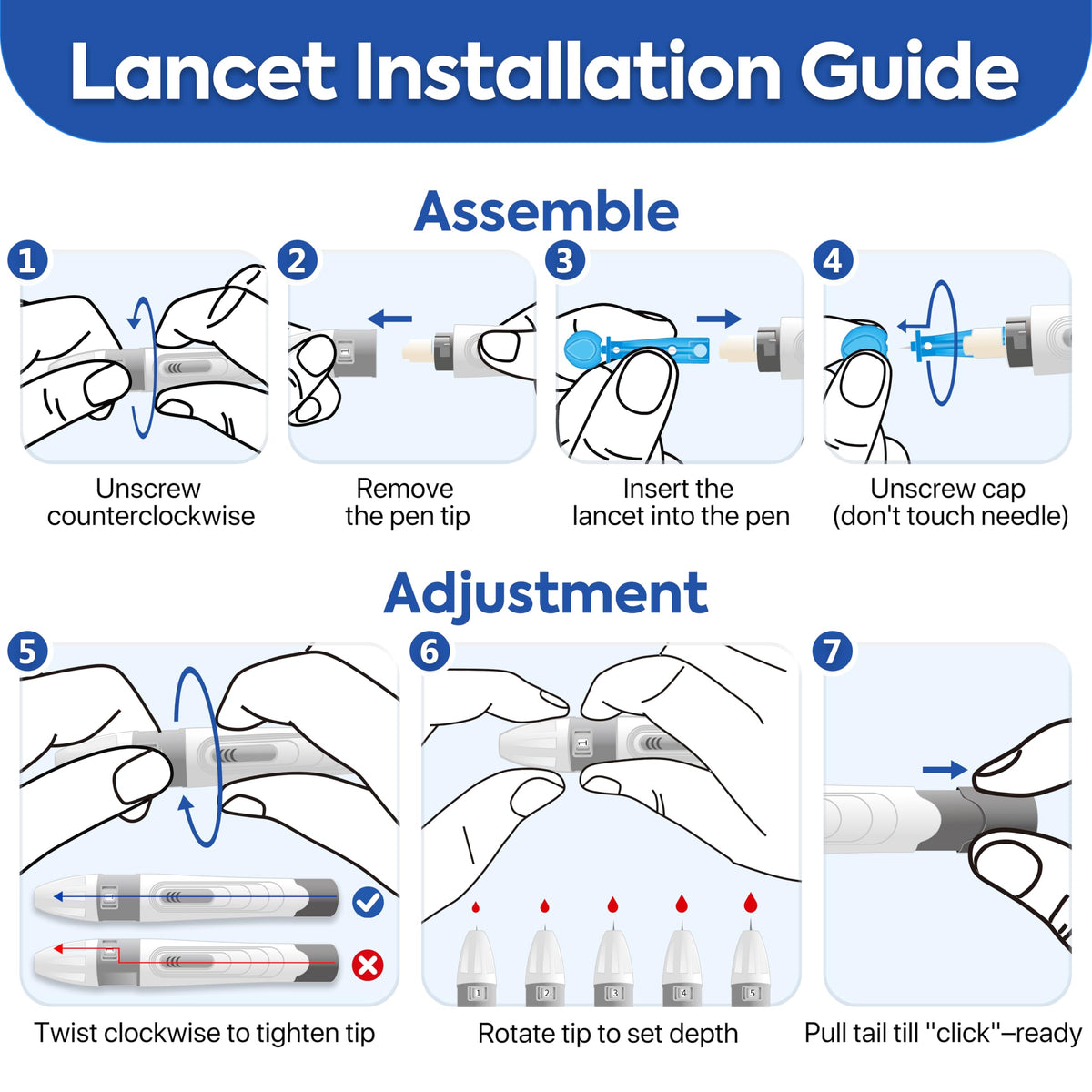 Glucose Monitor Kit, 100 Strips & Lancets S62545