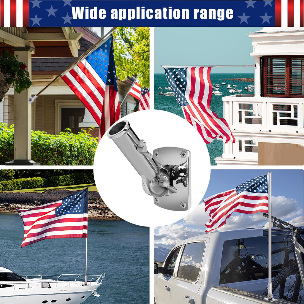 316 Stainless Steel Adjustable Flag Pole Holder X961