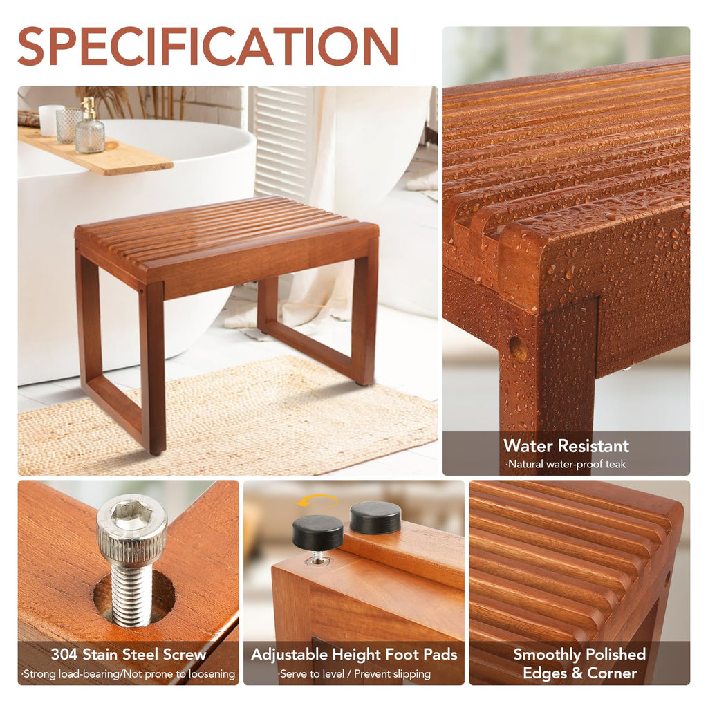 Teak Shower Bench B372686