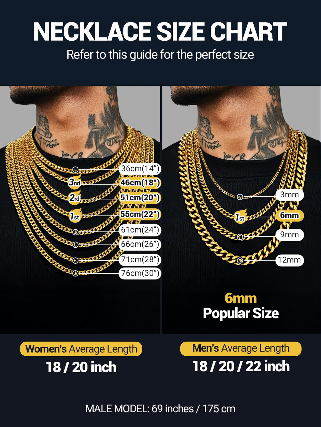 Cuban Chain Necklace 316L Stainless Steel C27063