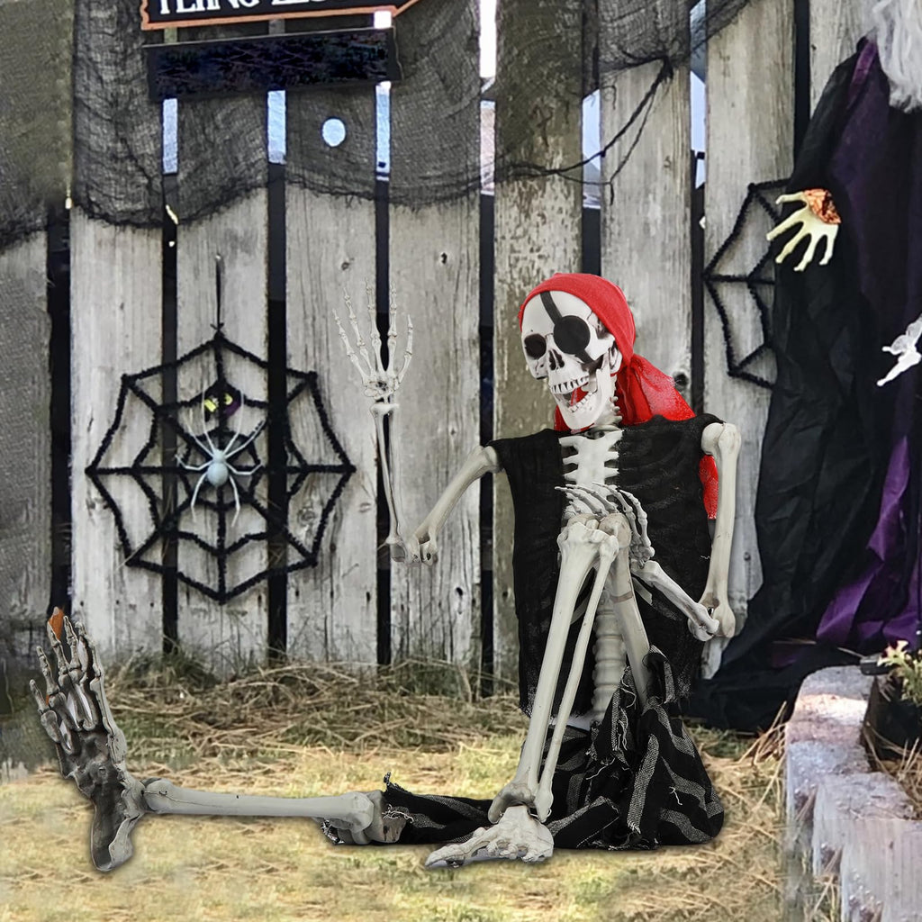 Life Size Pirate Skeleton with Movable Joints Q2016
