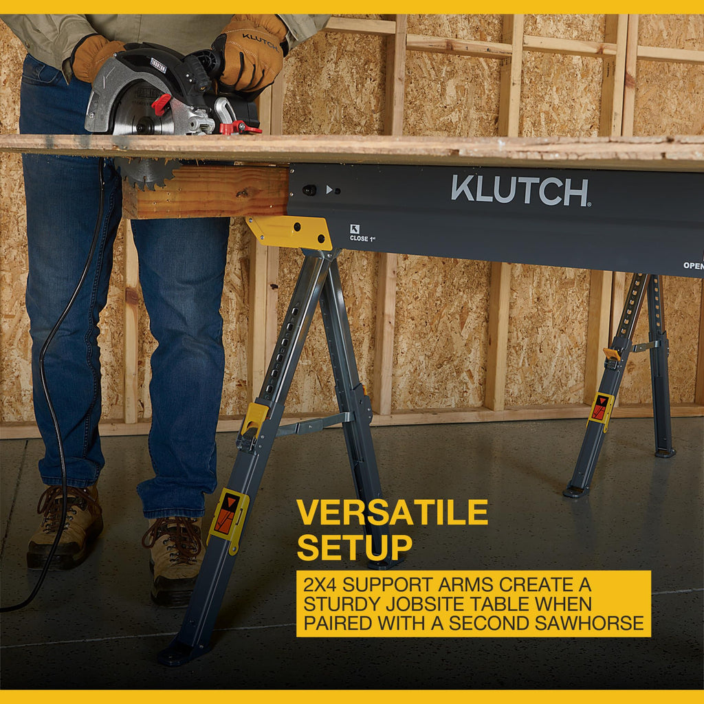 32in. Adjustable Steel Sawhorse 1300-Lb. Capacity F43840