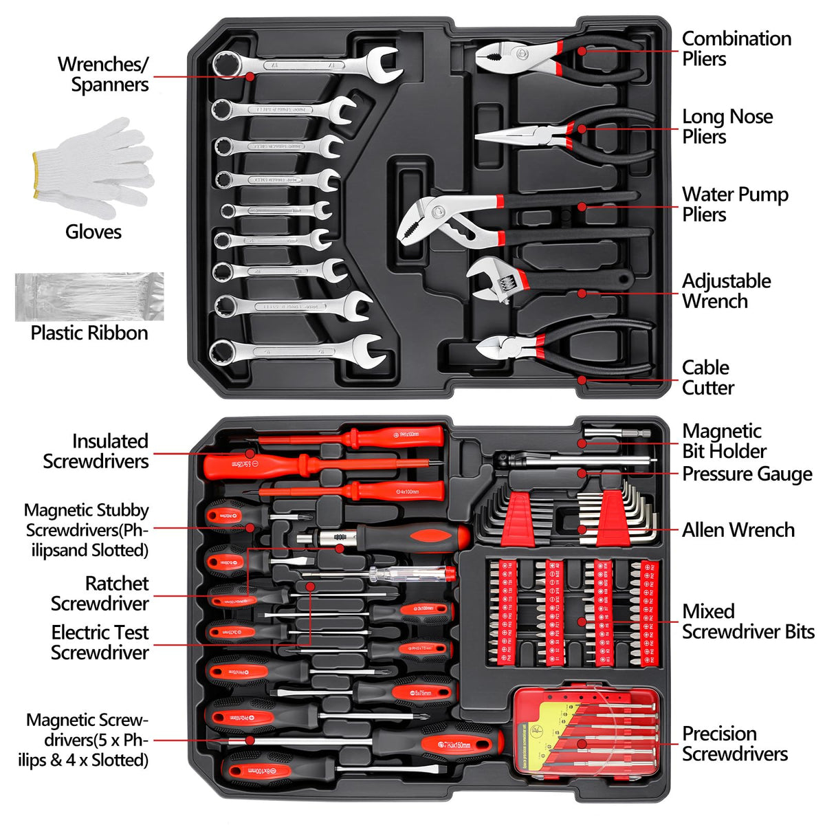 799-Piece Mechanic Tool Set with Rolling Tool Box B3934