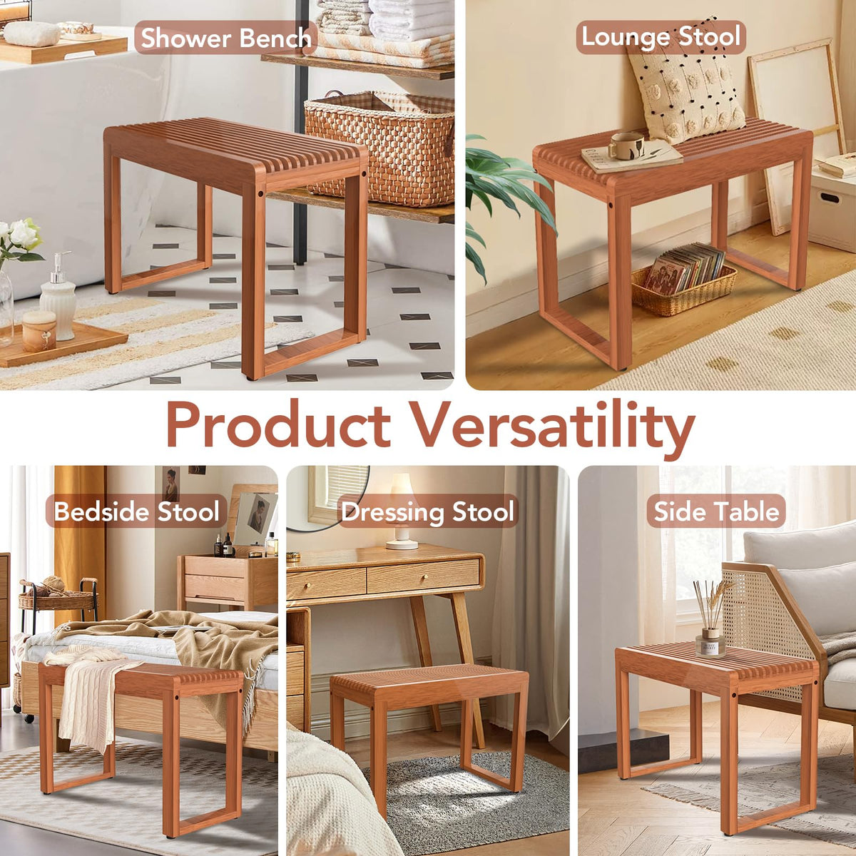 Teak Shower Bench B372686