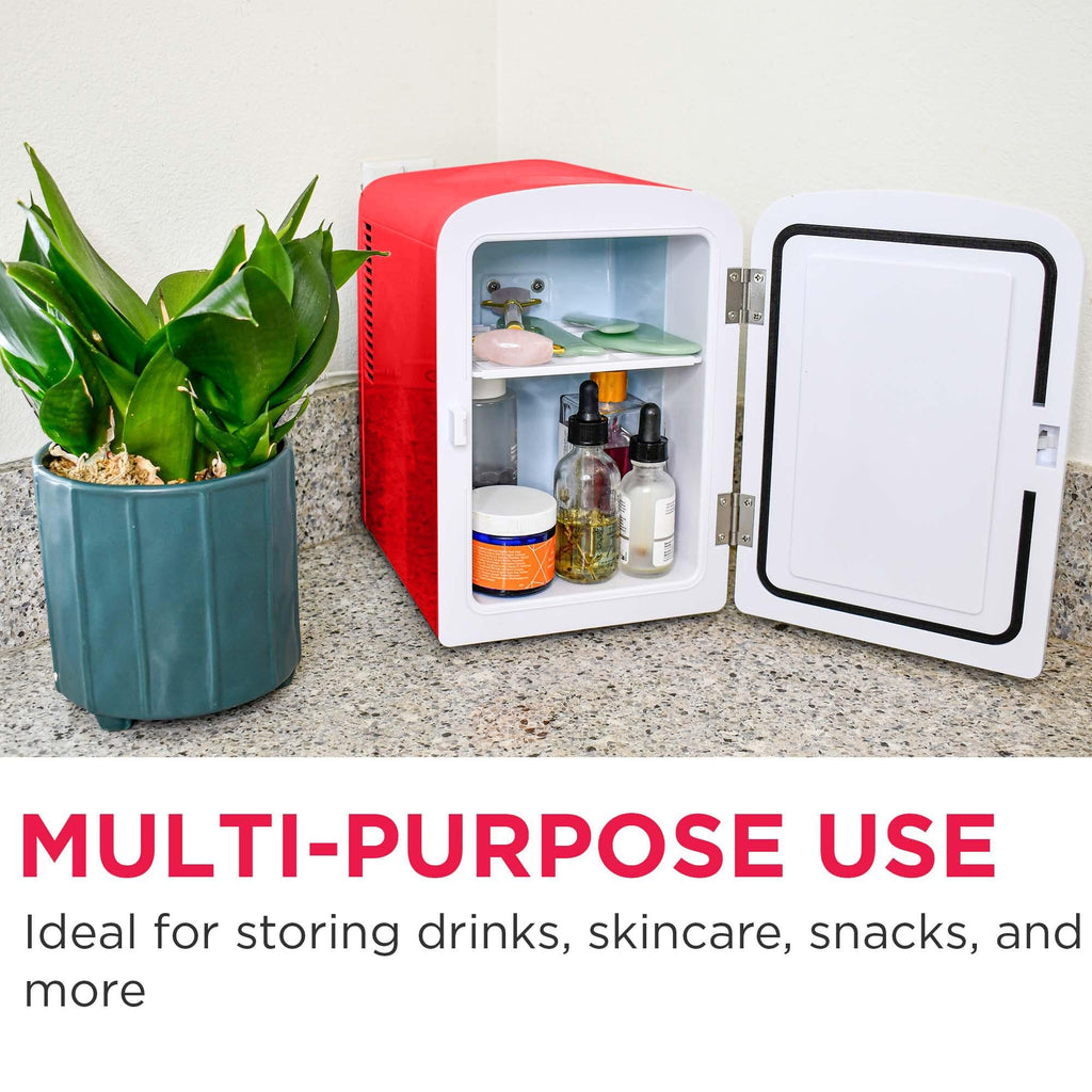 Portable Mini Fridge Cooler, 4 Liter, Red V571