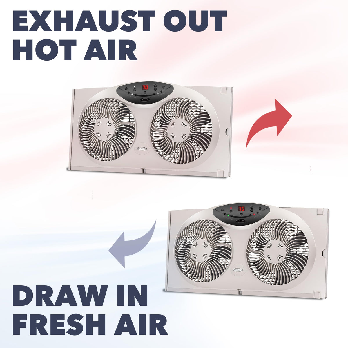 Window Fan with Reversible Airflow Blades, 3-Speed L5187