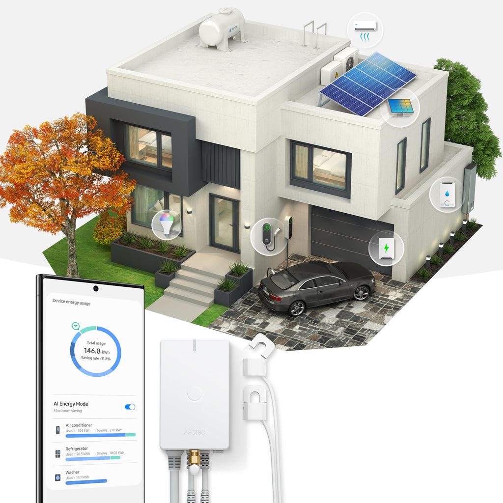 Home Energy Meter 8 Z-Wave Long Range 2x200A Clamp-On Sensor F256