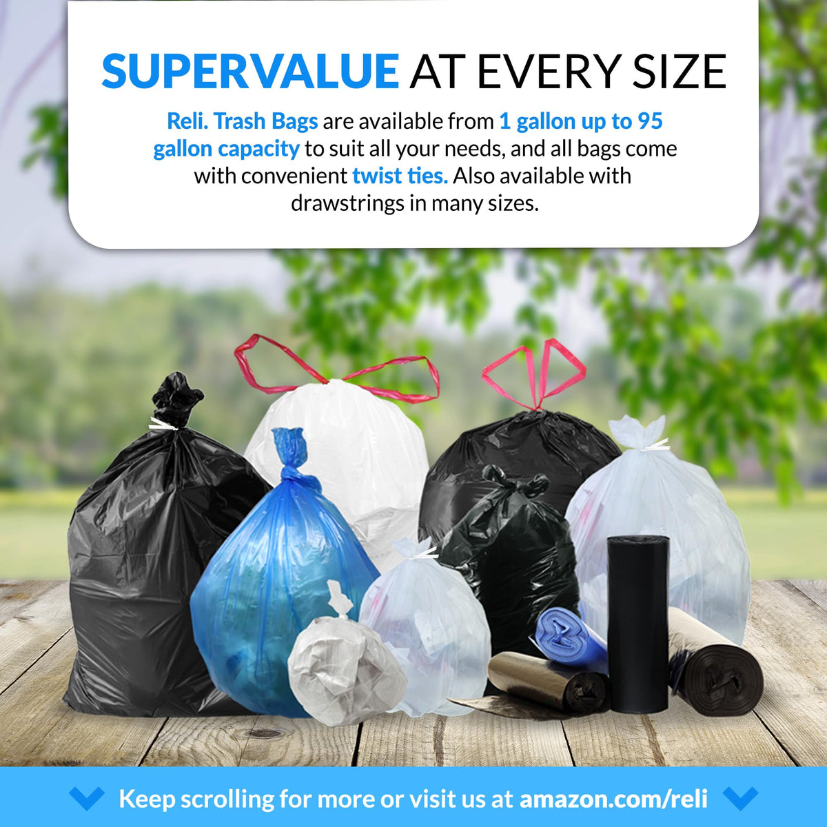 95 Gallon Heavy Duty Trash Bags O1249