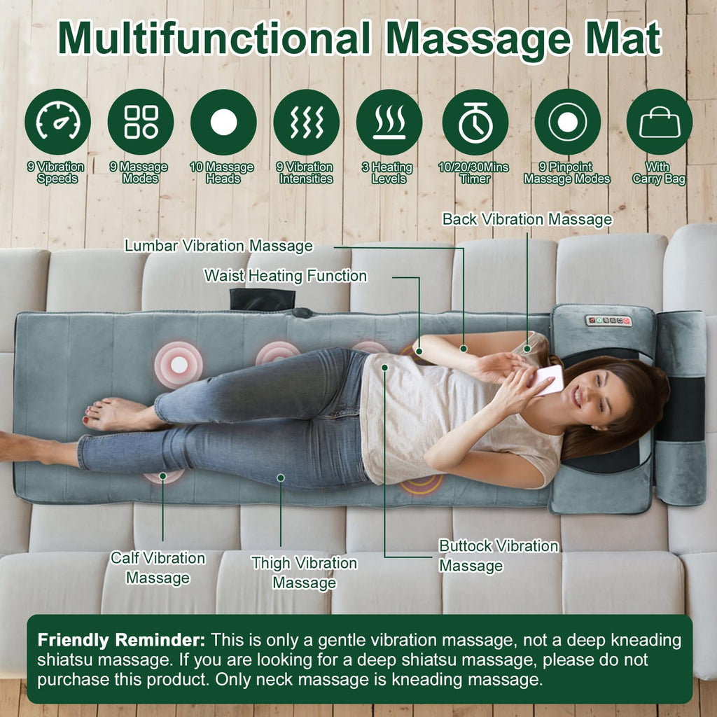 Full Body Massage Mat with Heat C4598