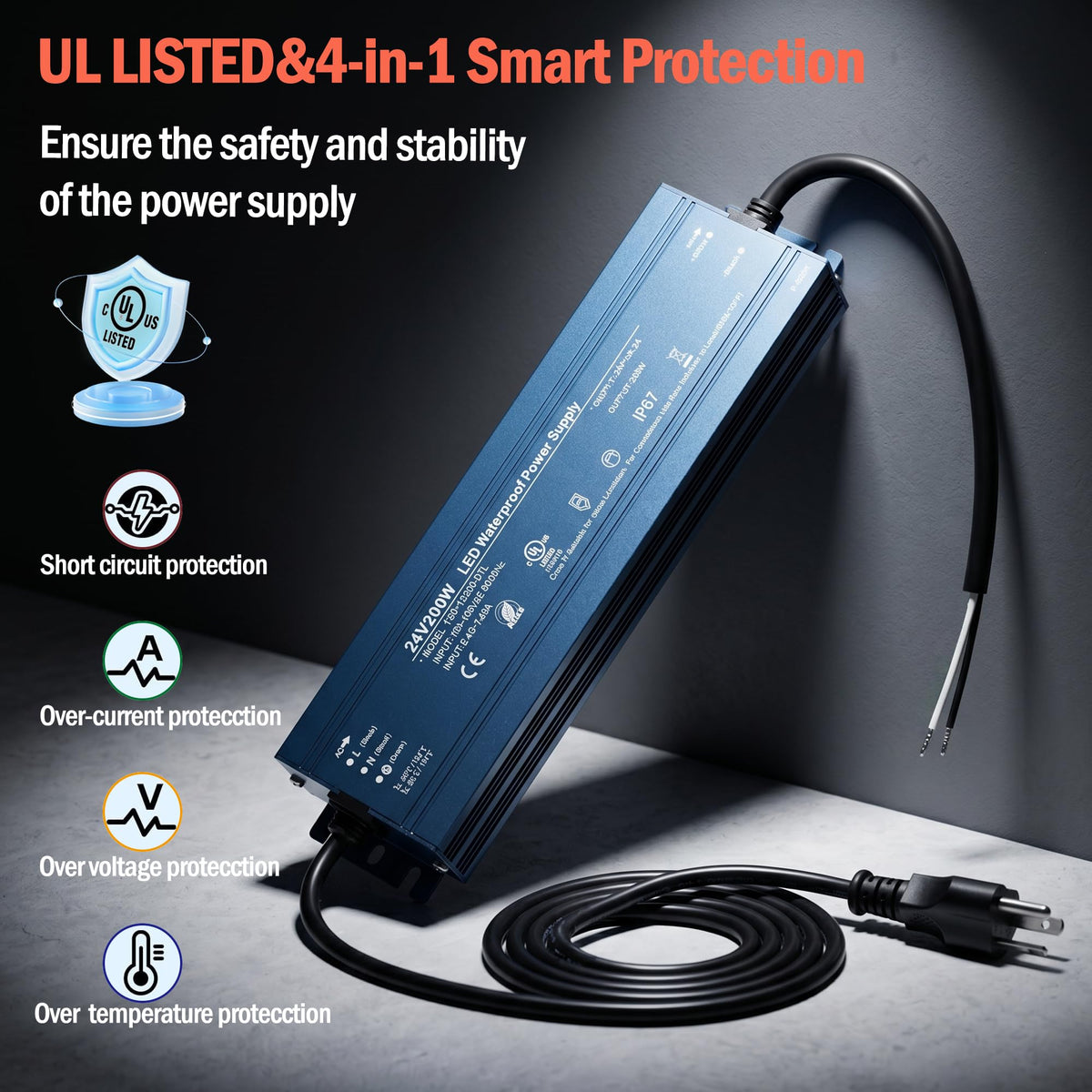 24V 200W UL Listed LED Power Supply O338
