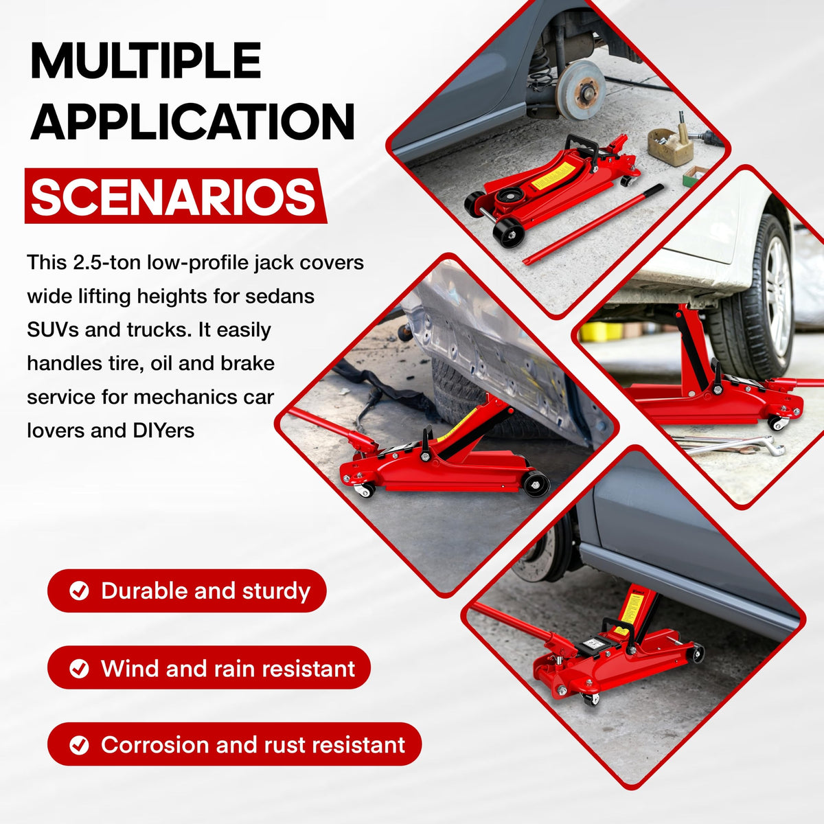 2.5 Ton Low-Profile Hydraulic Floor Jack M49894