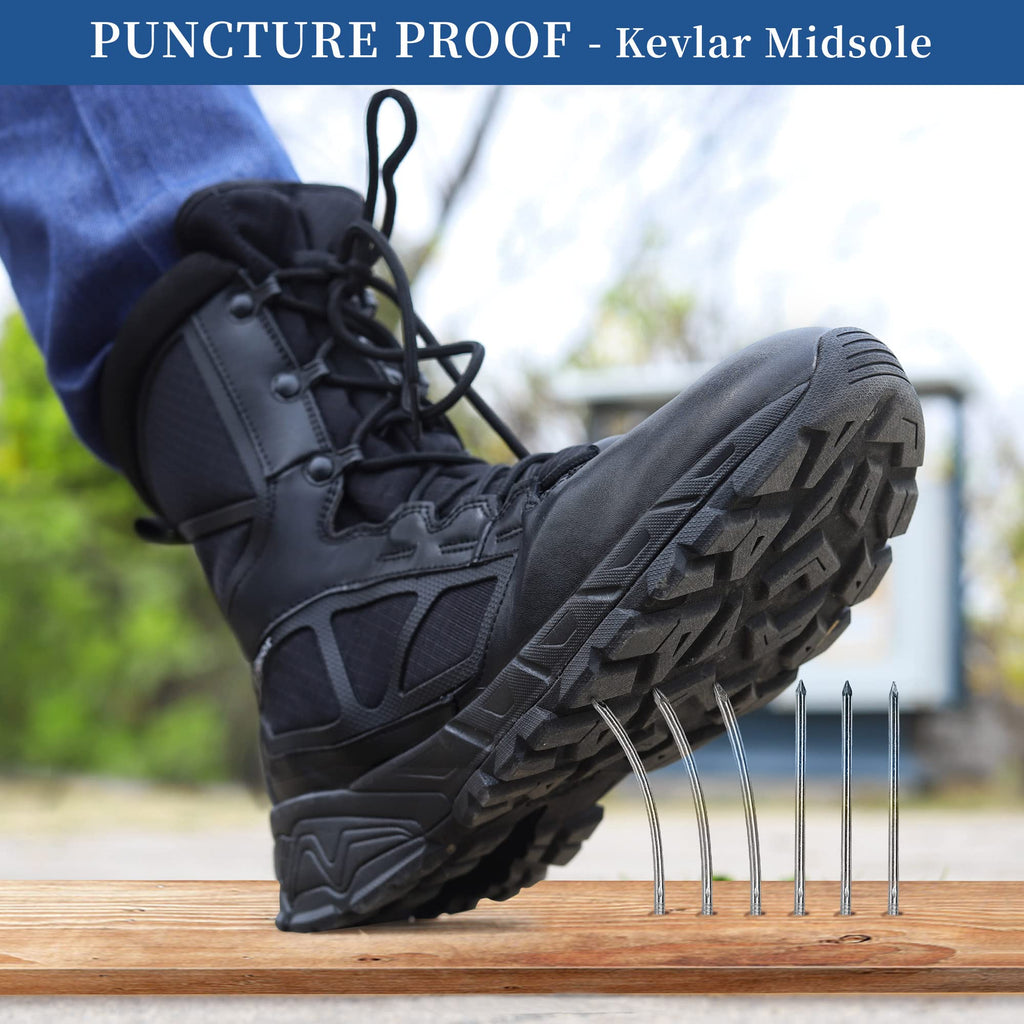 Lightweight Side Zipper Tactical Work Boots L3284