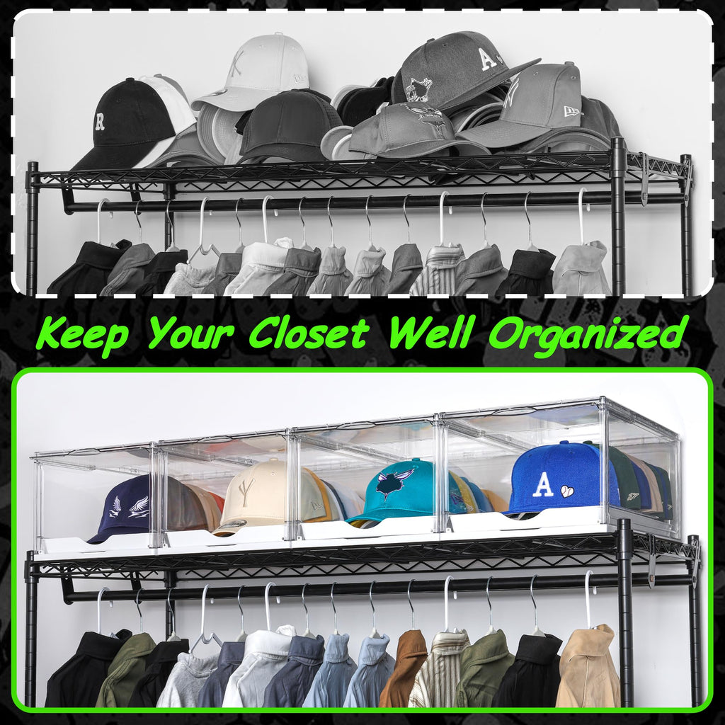 2 Pack Stackable Baseball Caps Organizer J556