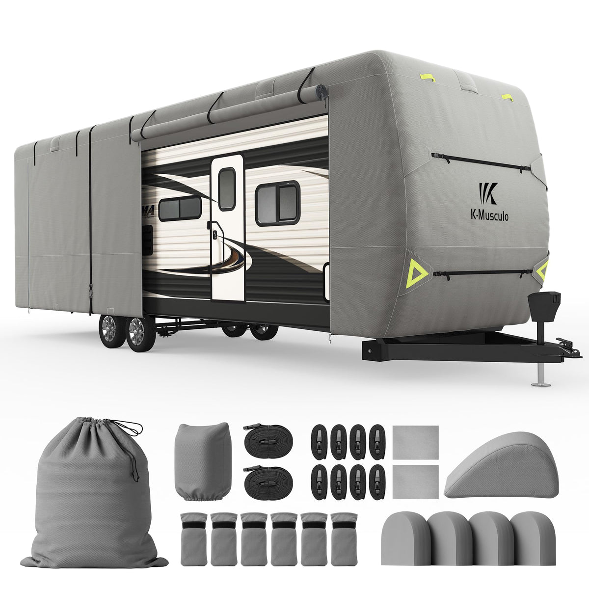 Heavy Duty Windproof Waterproof RV Cover Q895925