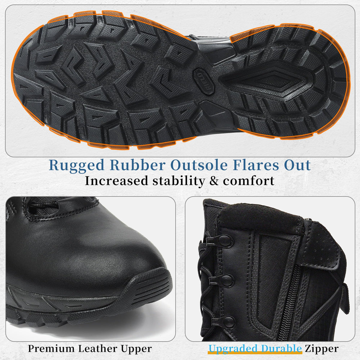Lightweight Side Zipper Tactical Work Boots L3284