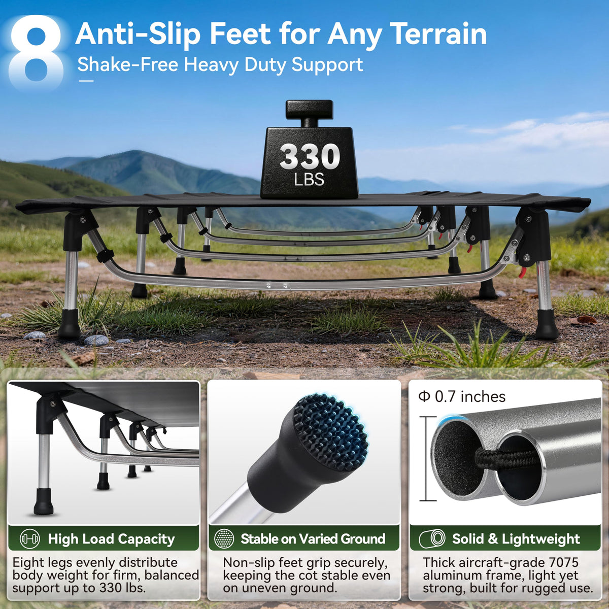 Lightweight Folding Camping Cot Bed N7213