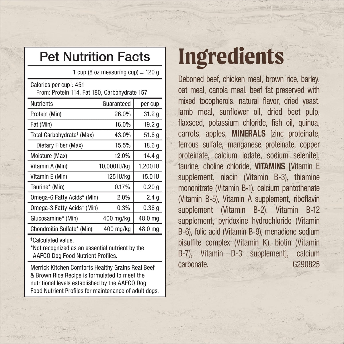 Adult Dry Dog Food Beef and Brown Rice 12 lb P548