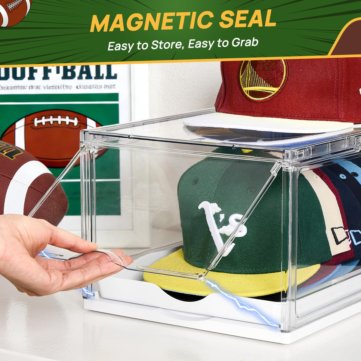 2 Pack Stackable Baseball Caps Organizer J556