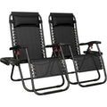 26" Zero Gravity Recliners Set of 2 Dark Black P32050