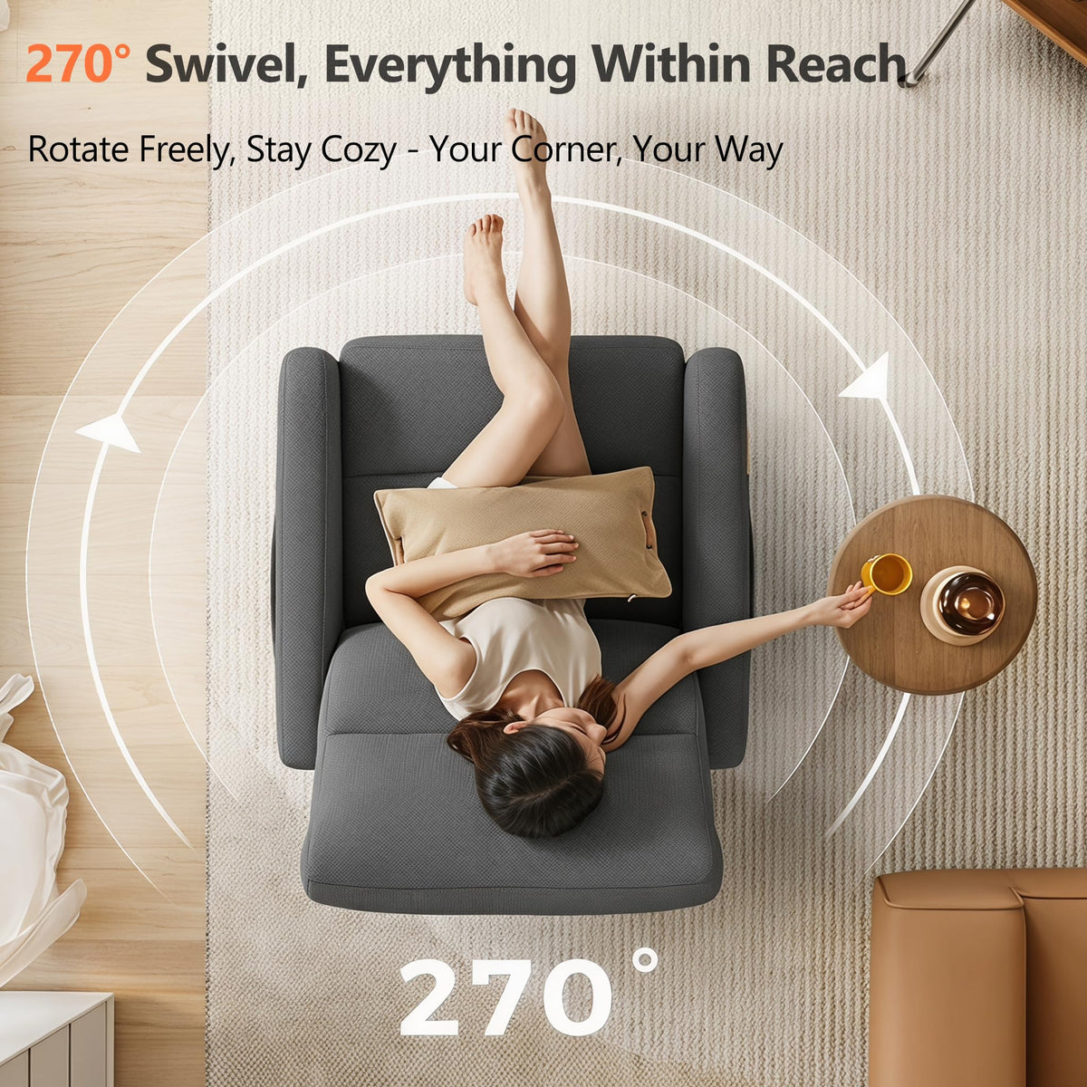 Small Power Swivel Rocker Recliner Chair G90155