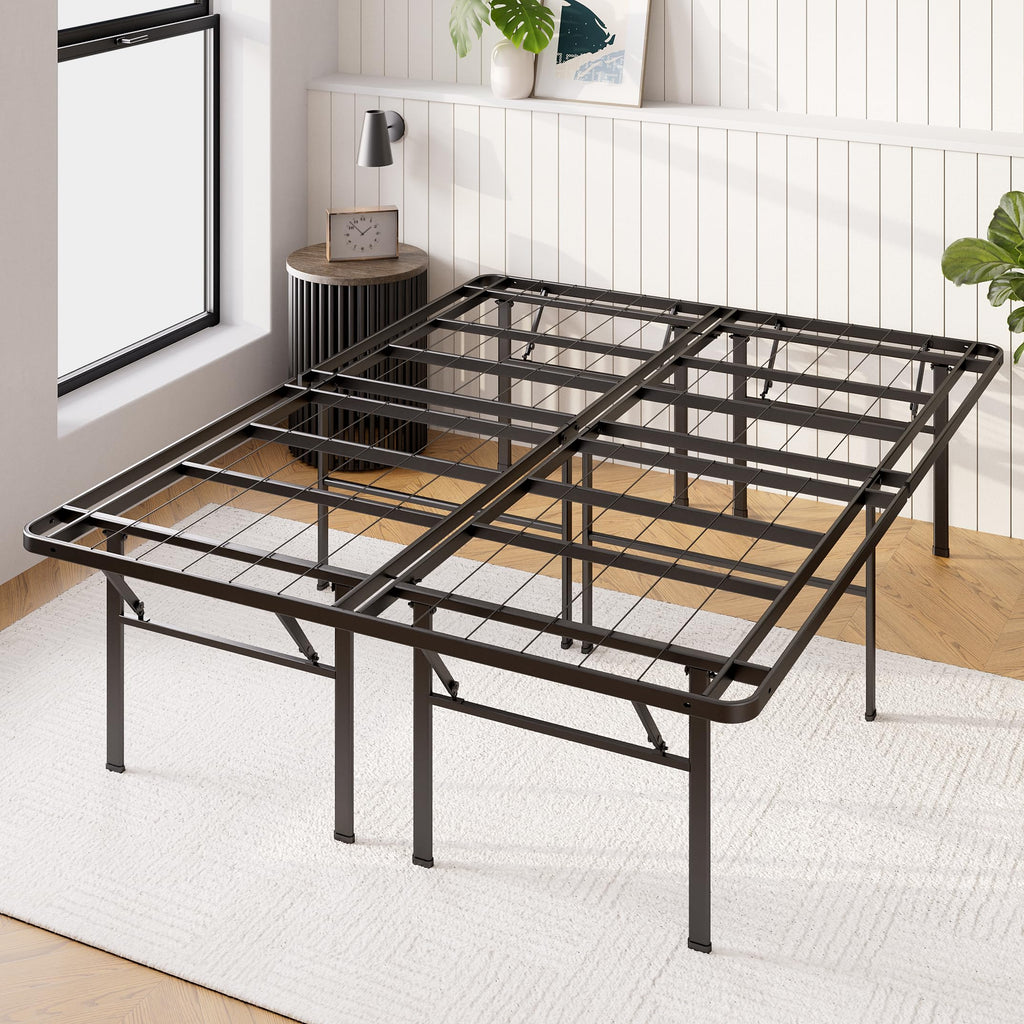 Queen Black Platform Bed Frame L639