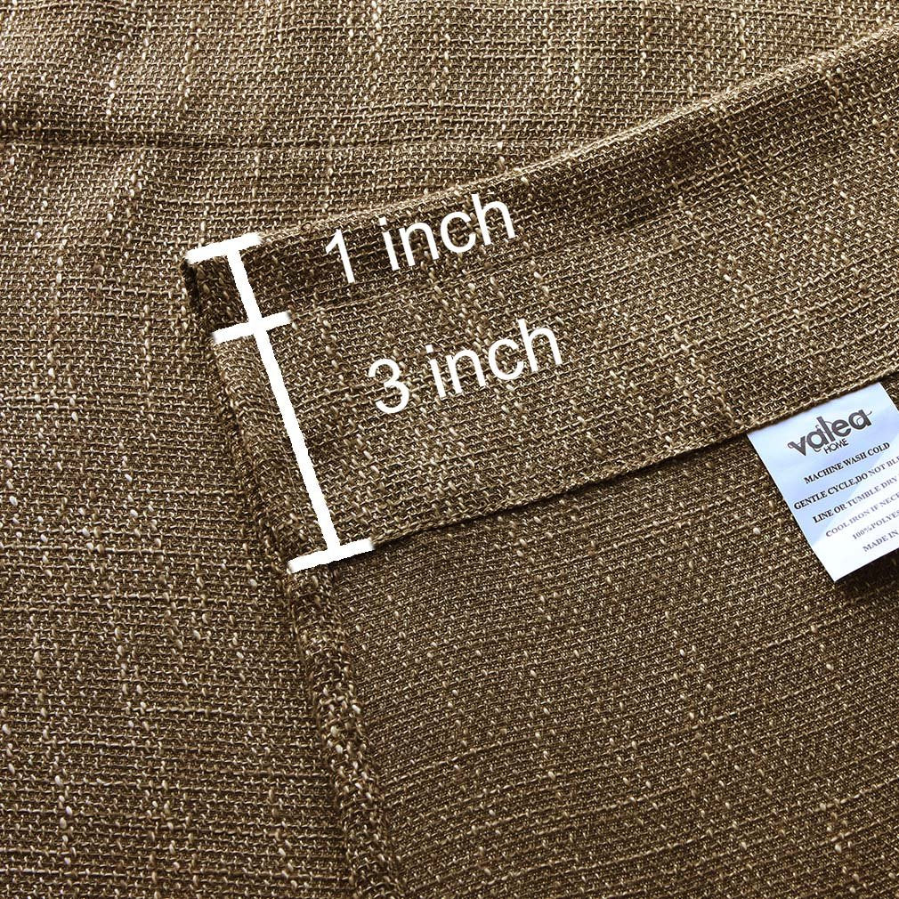 Soft Burlap Natural Tan Rod Pocket Window Curtain Panel 37" x 84" P95642